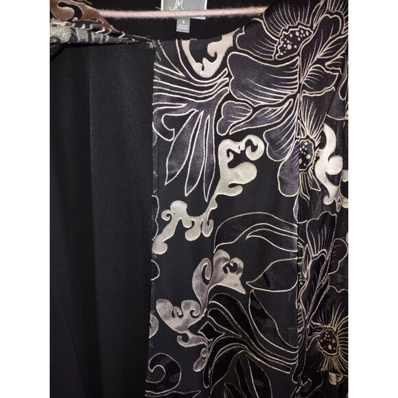 5/$25 NWT Sz Small JM Collection Black/Beige Design Women's Tunic Top Blouse - Picture 4 of 7
